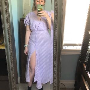 Purple polka dot dress